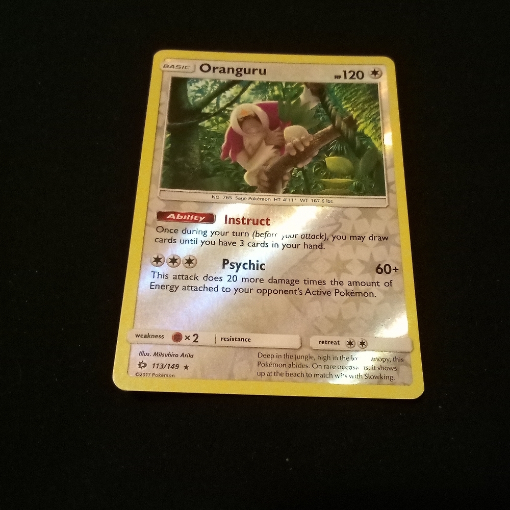 Pokemon Oranguru 113/149 Sun & Moon Rare Holo
